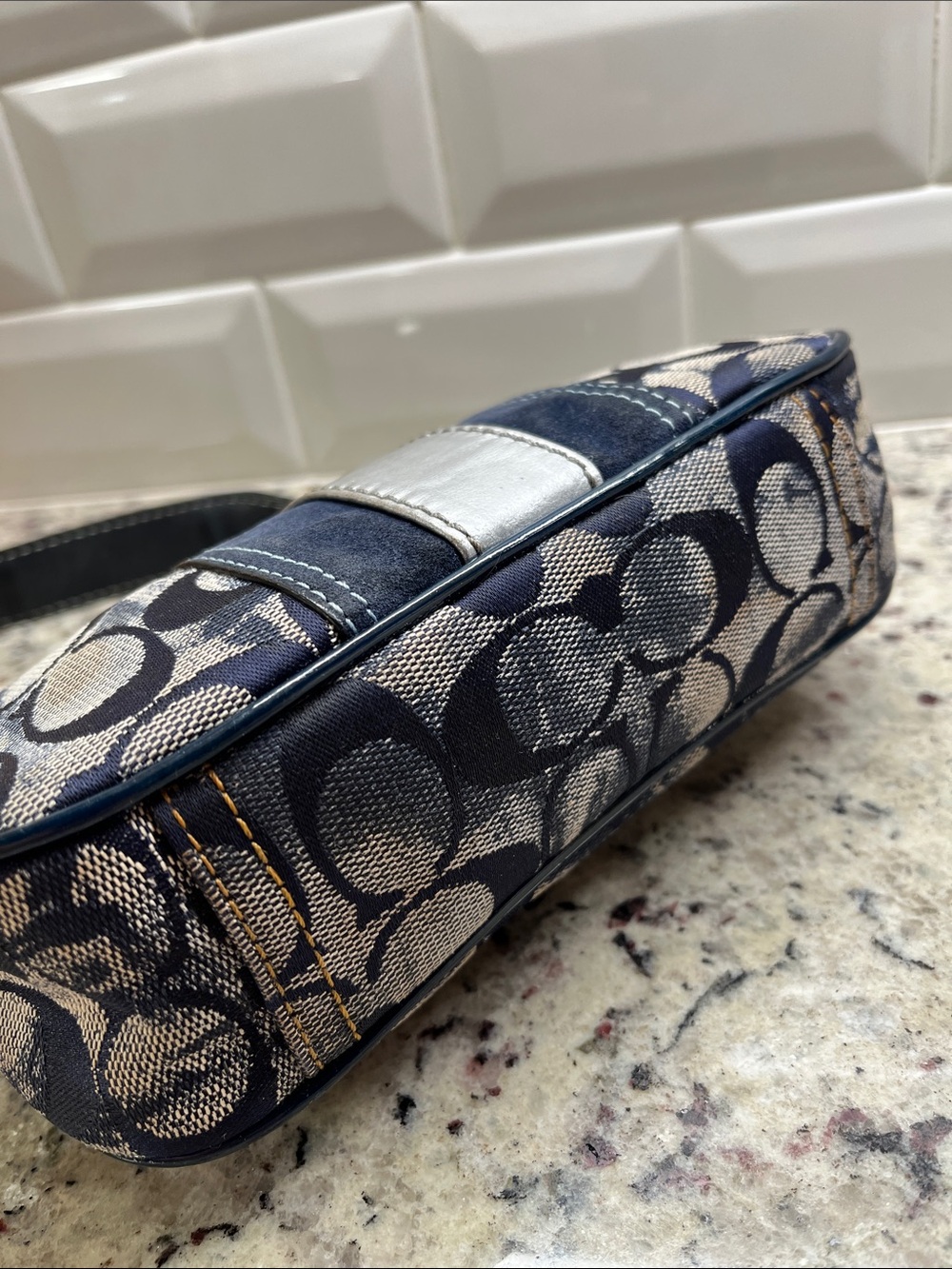 Coach Vintage Denim Signature Demi Bag with Tie Dye Accents EUC - Picture 10 of 13